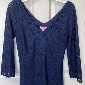 Lily Pulitzer Alden dress w/circle knit lace